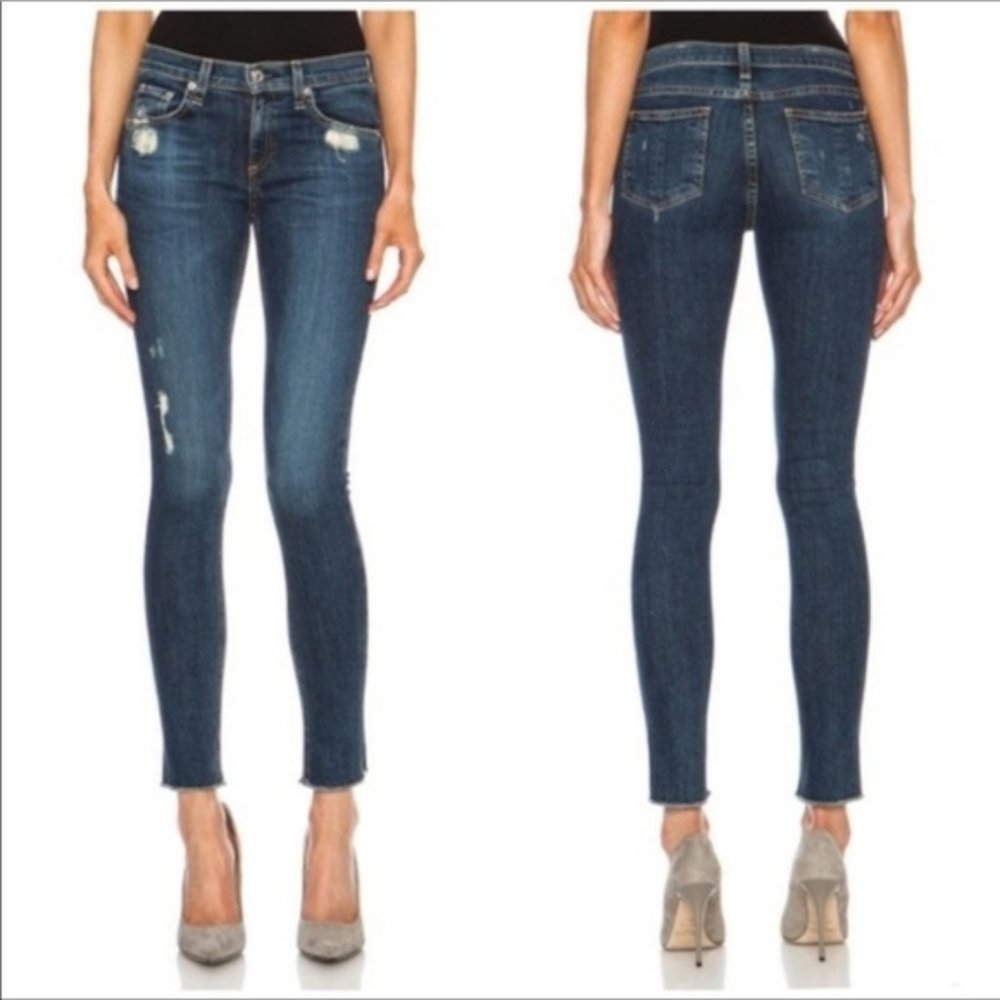 Rag & Bone Skinny Jean Distressed Raw Hem La Paz